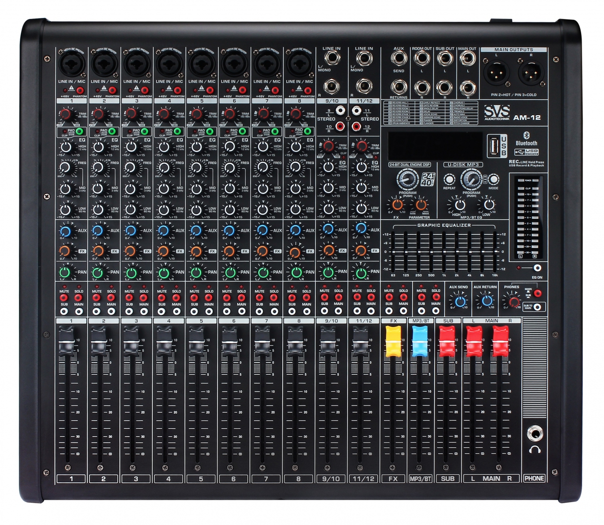 SVS Audiotechnik mixers AM-12 Микшерный пульт аналоговый, 12-канальный в Калининградской области