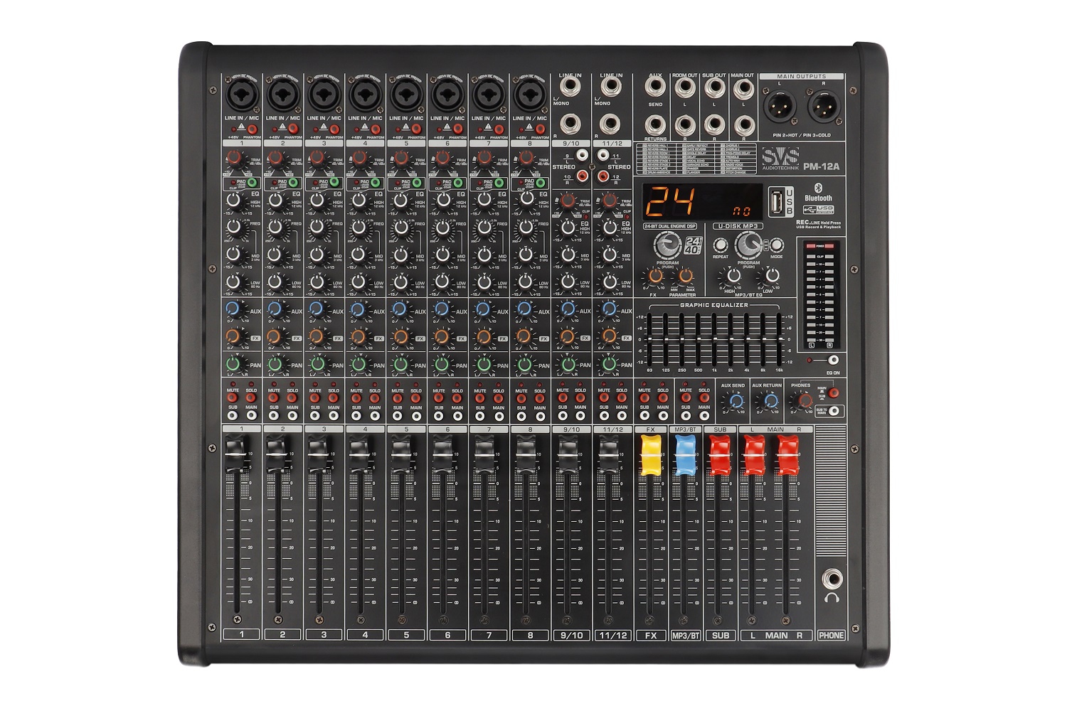 SVS Audiotechnik mixers PM-12A Активный аналоговый микшерный пульт, 12-канальный в Калининградской области